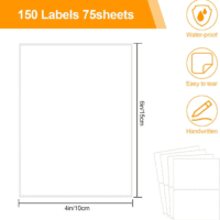 150 Pcs Labels for Storage Bins, 6 X 4 Inch Removable Labels for Storage Bins, Tear Resistant No Residue Storage Bin Labels, Matte White Blank Box Labels for School, Home, Business - Image 2
