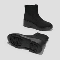 Everly Women'S Water-Repellent Chunky Wedge Boots Silp on Round-Toe Booties 6Cm/2.36" Heel Height Booties Anti-Slip Outsole Platform Chunky Wedge Boots Lady Dress Jeans Winter Fall Boots - Image 6