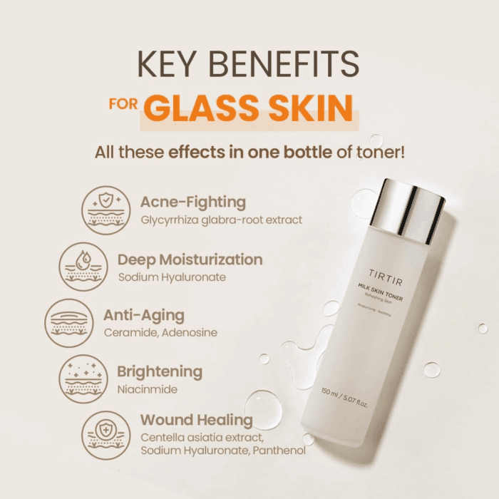 Milk Skin Rice Toner | Deep Moisturizing, Hydrating Toner for Face, Niacinamide, Ceramide, Rice Bran Extract, Nature-Oriented Ingredients for Korean Skin Care, Vegan, 5.07 Fl.Oz. - Image 4