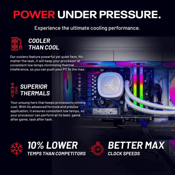Skytech Azure Gaming PC Desktop, Ryzen 7 9700X 3.8 Ghz (5.5Ghz Turbo Boost), NVIDIA RTX 4060 8GB GDDR6, 1TB SSD, 16GB DDR5 RAM 6000, 650W Gold PSU, 360Mm ARGB AIO, Wi-Fi, Win 11 Home - Image 5
