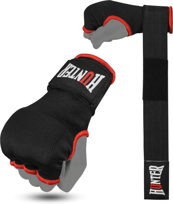 Gel Padded Inner Gloves with Hand Wraps for Boxing, Quick Elastic Training Wraps for Men & Women, Muay Thai MMA Kickboxing Martial Arts Knuckle Wrist Protector (Pair) - Image 7