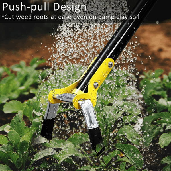 Hoe Garden Tool -Scuffle Garden Hula Hoes for Weeding Gardening Long Handle Heavy Duty - Adjustable Weeding Loop Stirrup Hoe 30-61 Inch Black - Image 2