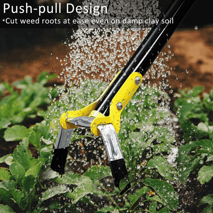 Hoe Garden Tool -Scuffle Garden Hula Hoes for Weeding Gardening Long Handle Heavy Duty - Adjustable Weeding Loop Stirrup Hoe 30-61 Inch Black - Image 2