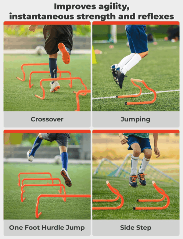 Agility Hurdles Speed Agility Training Hurdles, Detachable Sturdy Hurdles Training Equipment Set with Carry Bag for Kids,Athletes,Soccer,Basketball - Image 5