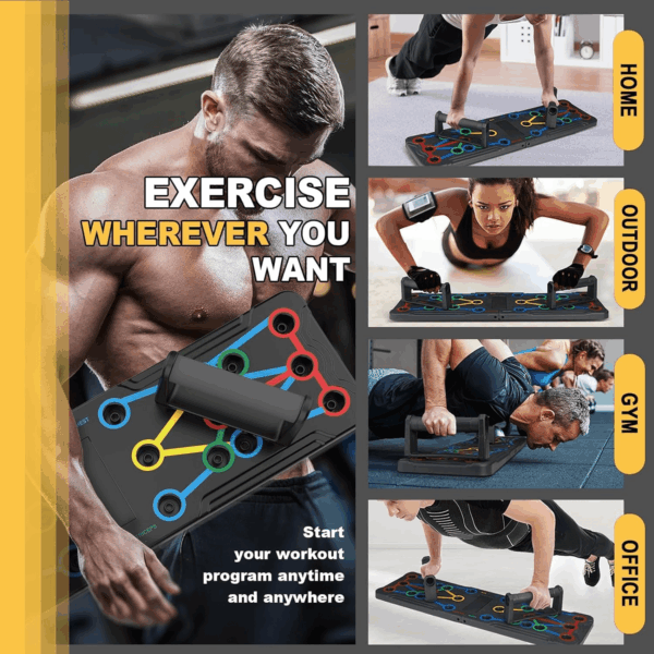 Solid Push up Board Home Workout Equipment Multi-Functional Pushup Stands System Fitness Floor Chest Muscle Exercise Professional Equipment Burn Fat Strength Training Arm Men & Women Weights , Best Choice for Daily Gifts - Image 8