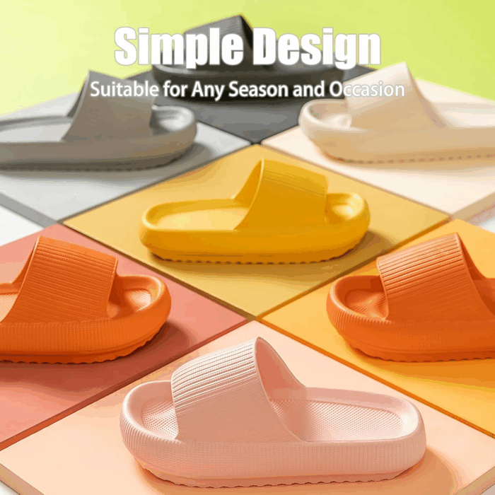 Cloud Slippers for Women and Men, Pillow House Slippers Shower Shoes Indoor Slides Bathroom Sandals, Ultimate Comfort, Lightweight, Thick Sole, Non-Slip, Easy to Clean - Image 6