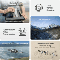 Mini 3 Fly More Combo ( RC), Drones with Camera for Adults 4K, 3 Batteries for 114-Min Flight Time, Vertical Shooting, 32800Ft (10Km) Video Transmission, Lightweight Mini Drone for Beginners - Image 2