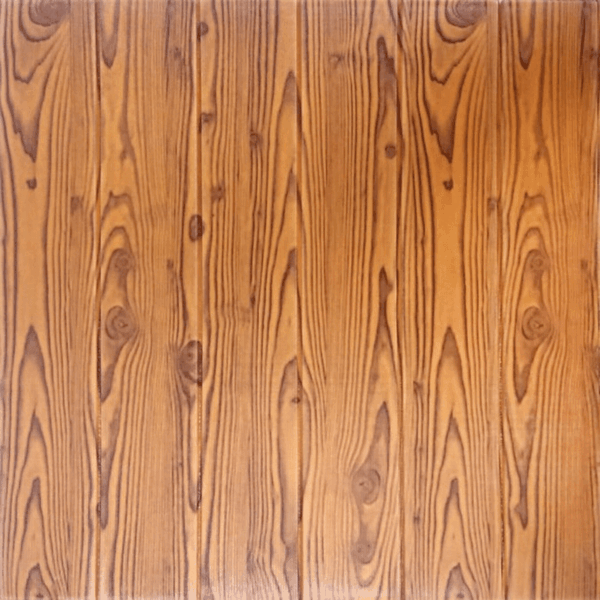 28-In X 28-In Embossed Orange, Brown Polyurethane Wall Panel Wood