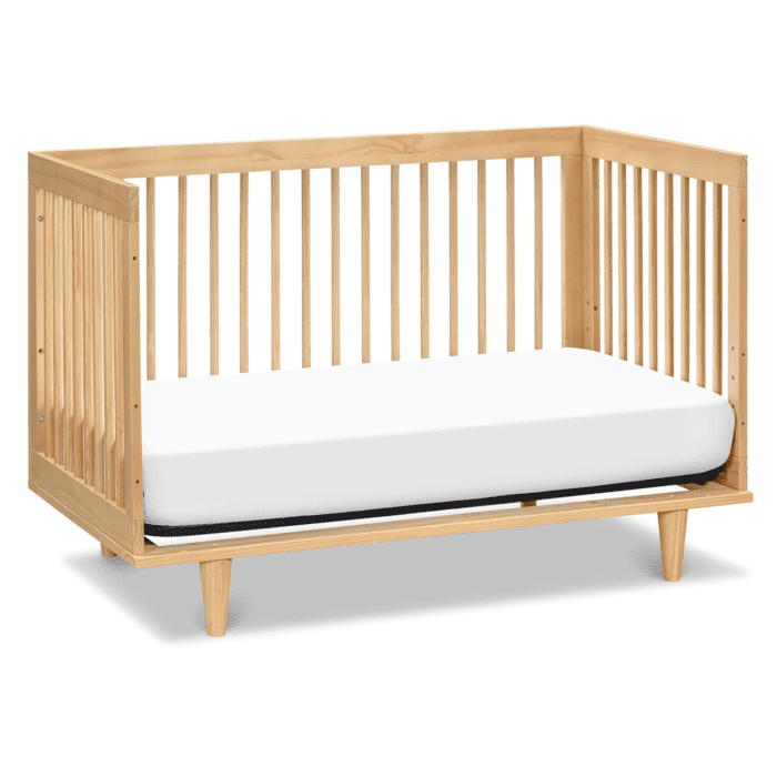 Marley 3-In-1 Convertible Baby Crib with Toddler Bed & Daybed Conversion, Durable & Easy to Assemble - GREENGUARD Gold Certified - with 4 Adjustable Mattress Heights - Honey - Image 8