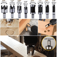 32 Pack Woodworking Chamfer Drilling Tools, Including Countersink Drill Bits, L-Wrench, Wood Plug Cutter, Step Bit, Center Punch, Cutting Twist Bits - Image 4