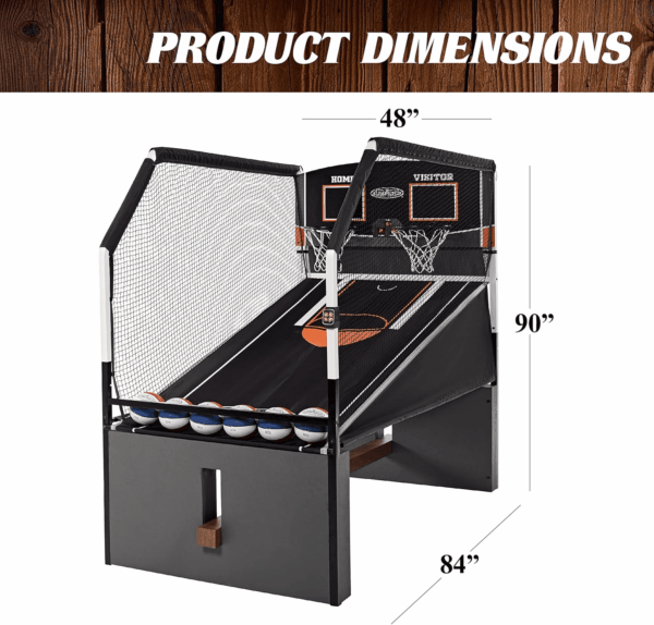 Barrington Urban Arcade Basketball Game Indoor Dual Shot, 6 Balls Included, Pop off with the Perfect Indoor Electronic Basketball Game - Image 2