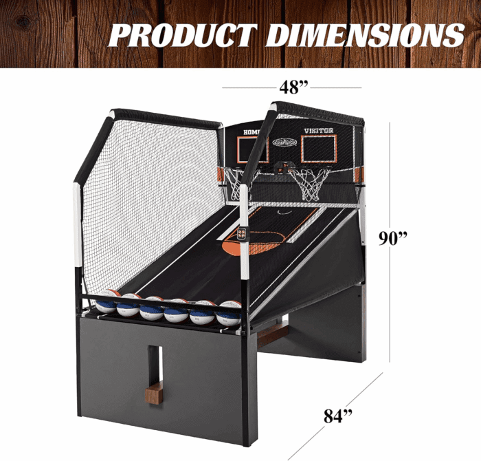 Barrington Urban Arcade Basketball Game Indoor Dual Shot, 6 Balls Included, Pop off with the Perfect Indoor Electronic Basketball Game - Image 2