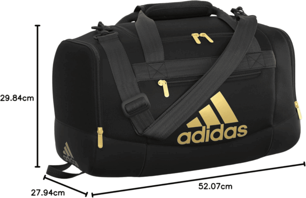 Unisex Defender 4.0 Gym Duffel Bag for Men and Women, Black/Gold Metallic, Small (38L) - Image 11