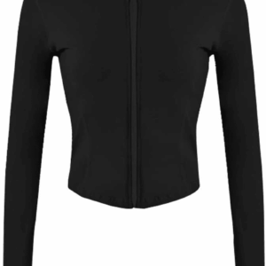 Womens Lightweight Full Zip Running Track Jacket Workout Slim Fit Yoga Sportwear with Thumb Holes