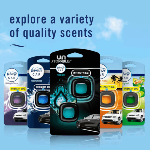 Unstopables Car Odor-Fighting Car Freshener Vent Clip Fresh Scent, .07 Oz. Car Vent Clip, Pack of 4 - Image 7