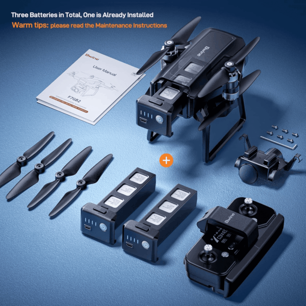 F7 GPS Drones with Camera for Adults 4K Night Vision, 3-Axis Gimbal, 2Mile Long Range, 75Mins Flight Time Professional Drone with 3 Battery, Auto Return+Follow Me+Fly Around+Beginner Mode for Kid - Image 8