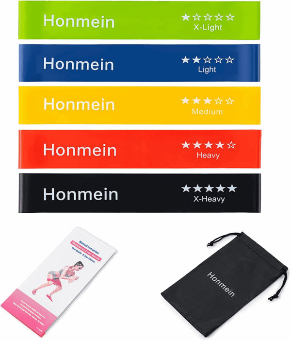 Resistance Bands for Working Out, Exercise Bands with 5 Resistance Levels Fit for Home Fitness, Strength Training, Natural Latex Resistance Band Include Instruction Guide and Carry Bag.… - Image 7