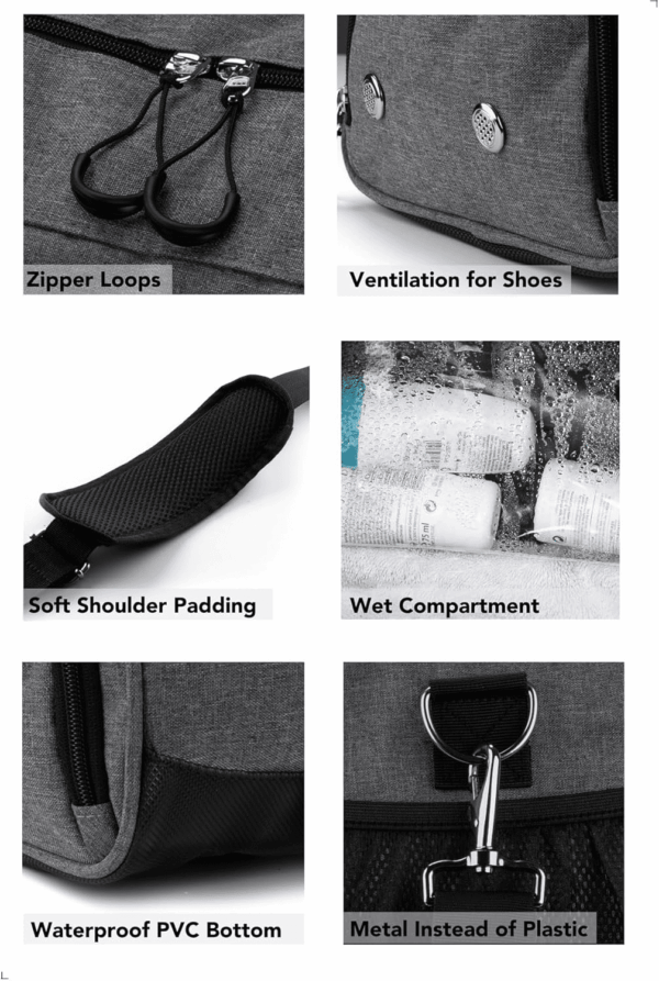 ® Gym Bag for Men & Women with Shoe & Wet Compartment - Duffle Bag for Travel, Sports, Fitness & Workout - Image 4