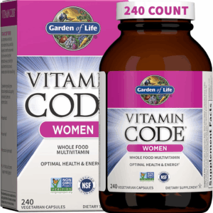 Multivitamin for Women, Vitamin Code Women'S Multi, Whole Food, Vitamins, Iron, Folate Not Folic Acid, Probiotics, Vegetarian Supplements for Womens Energy, 240 Count