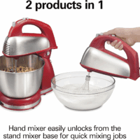 Classic Stand and Hand Mixer, 4 Quarts, 6 Speeds with Quickburst, Bowl Rest, 290 Watts Peak Power, Red (64654) - Image 2