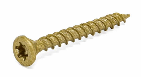 48596 Wood Screws, #8 X 1-3/4", Premium Outdoor Deck Screws, Rust Resistant, Epoxy Coated Bronze, 1Lb Box, 175 Pcs - Image 3