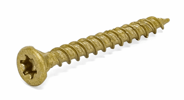 48596 Wood Screws, #8 X 1-3/4", Premium Outdoor Deck Screws, Rust Resistant, Epoxy Coated Bronze, 1Lb Box, 175 Pcs - Image 3