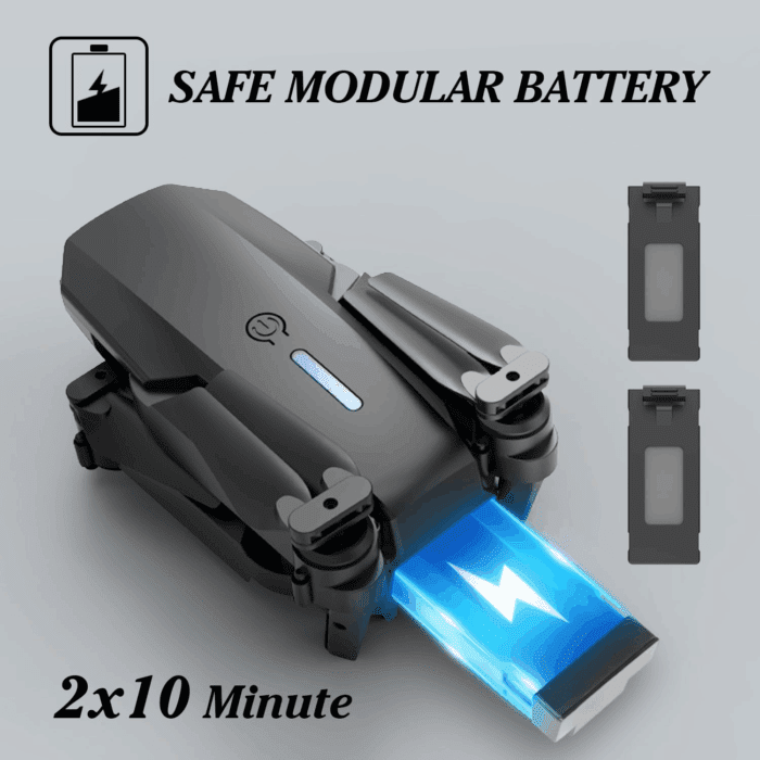 Drone with 1080P Camera for Kids, Foldable Mini Drone for Kids Boys Beginners, 2 Batteries, Toys Drone, Gestures Selfie, One Key Start, 360° Flips, Toy Gifts for Boys Black E88 - Image 4