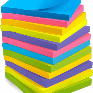 Sticky Notes - 12 Pads, 3”X3” - Colorful Self-Stick Post Notes Bulk - Office Desk Accessories | Teacher Classroom Must Haves,Aesthetic School Supplies for Home,Easter Basket Essentials