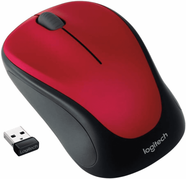 M317 Wireless Mouse, 2.4 Ghz with USB Receiver, 1000 DPI Optical Tracking, 12 Month Battery, Compatible with PC, Mac, Laptop, Chromebook - Red - Image 2