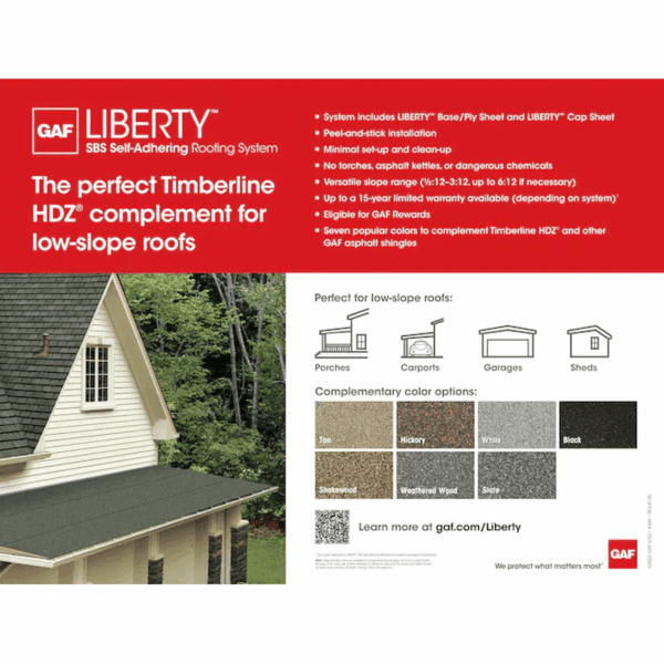 Liberty Cap Sheet 3.28-Ft W X 34.0-Ft L 100.0-Sq Ft Black Roll Roofing - Image 8