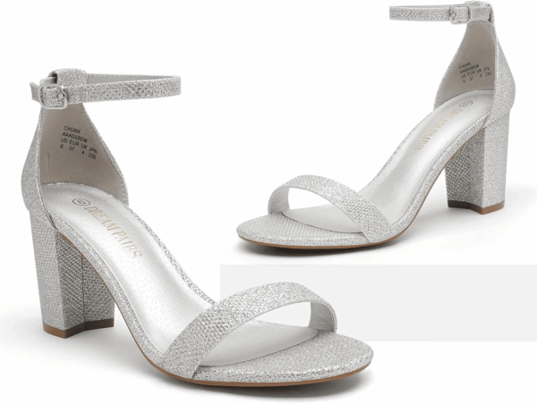 Women'S Chunk Low Heel Pump Sandals - Image 2