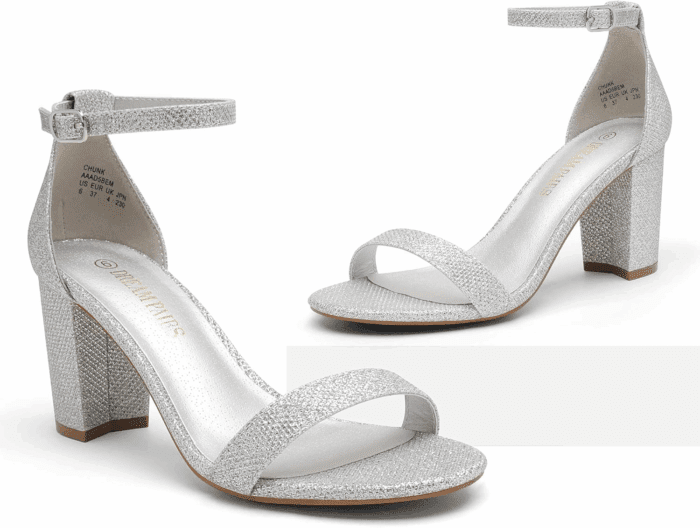 Women'S Chunk Low Heel Pump Sandals - Image 2