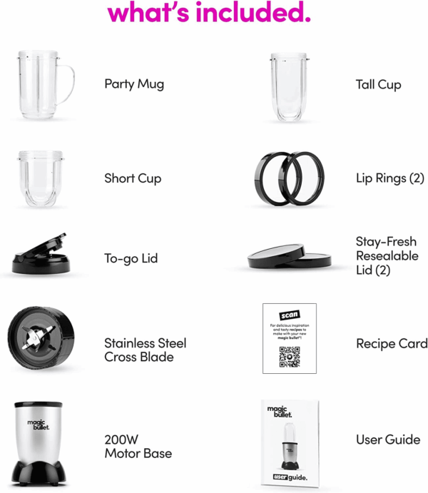 Blender, Small, Silver, 11 Piece Set - Image 8