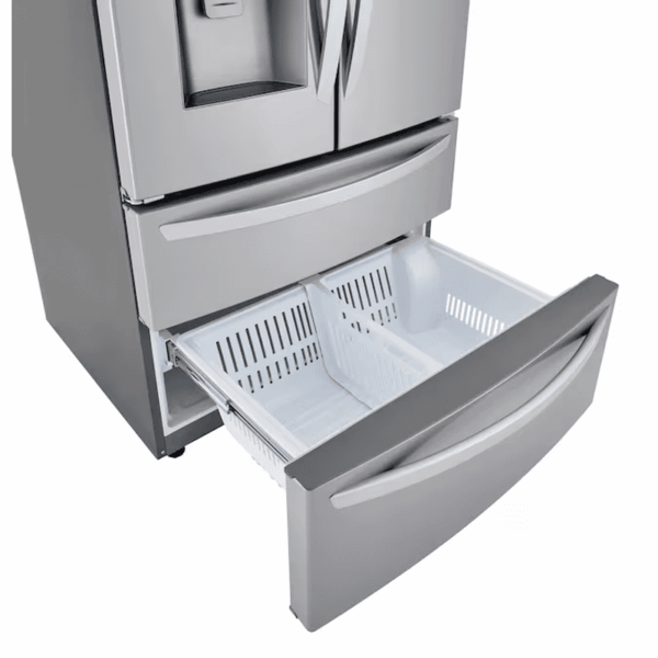 Standard-Depth Craft Ice Smart Wifi Enabled 27.8-Cu Ft 4 -Door Smart Compatible French Door Refrigerator with Dual Ice Maker with Water and Ice Dispenser ( Printproof Stainless Steel ) ENERGY STAR Certified - Image 6