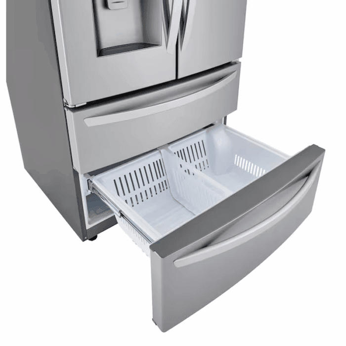 Standard-Depth Craft Ice Smart Wifi Enabled 27.8-Cu Ft 4 -Door Smart Compatible French Door Refrigerator with Dual Ice Maker with Water and Ice Dispenser ( Printproof Stainless Steel ) ENERGY STAR Certified - Image 6