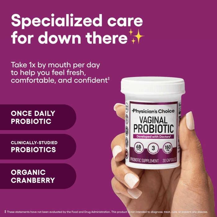 Vaginal Probiotics for Women - Ph Balance, Odor Control, Yeast Balance, Vaginal Flora & Feminine Health - 6B CFU with Organic Prebiotics and Cranberry Extract - 30 CT - Image 2