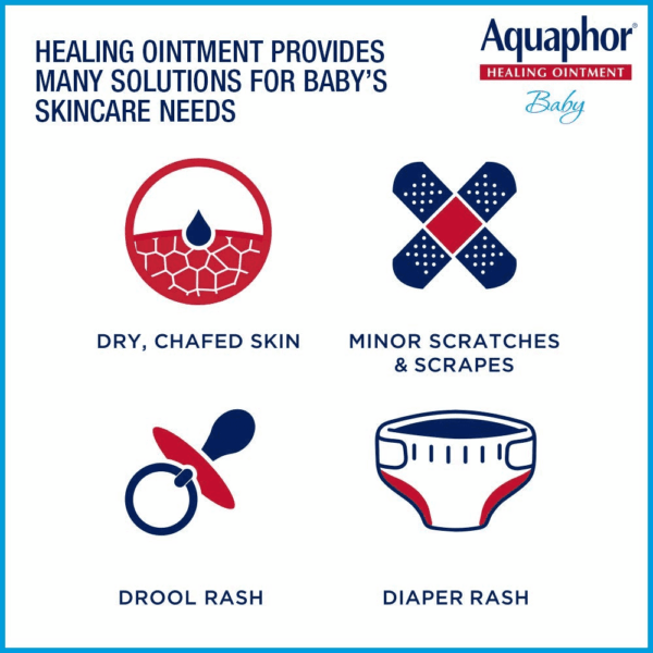 Baby Healing Ointment Advanced Therapy Skin Protectant, Dry Skin and Diaper Rash Ointment, 7 Oz Tube - Image 5