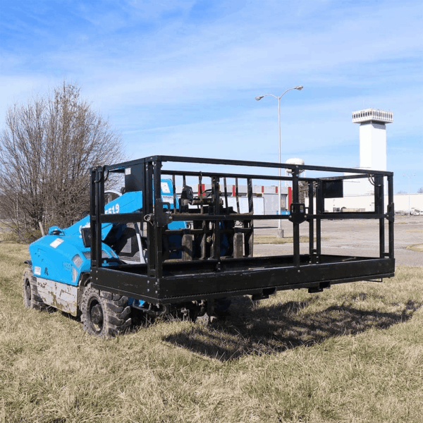 4' X 9' 8" Mesh Telehandler Work Platform, Safety Man Basket, Forklift Attachment for Forklift and Telehandler, 1,700 Lb. Weight Capacity, Safety Cage Man Lift - Image 3