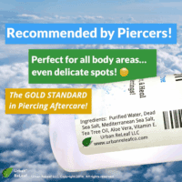 Piercing Solution ! Soothing Sea Salts & Tea Tree AFTERCARE 4 Oz, Ready to Use. Safely Clean and Calm New & Stretched Piercings. Gentle Effective Natural & Proven. Works Fast - Image 4