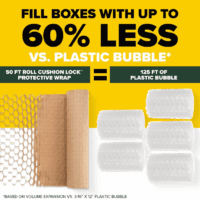 Cushion Lock Protective Wrap, 12 in X 50 Ft, Sustainable Packaging Solution for Packing, Shipping and Moving, No Scissors or Tape Needed, Great Alternative to Bubble Cushion Wrap (PCW-1250) - Image 6