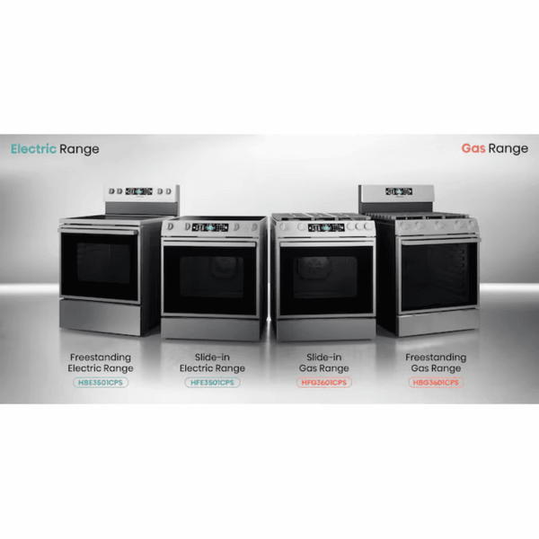 30-In Glass Top 5 Burners 5.8-Cu Ft Air Fry Convection Oven Slide-In Electric Range Stainless Steel ) - Image 12