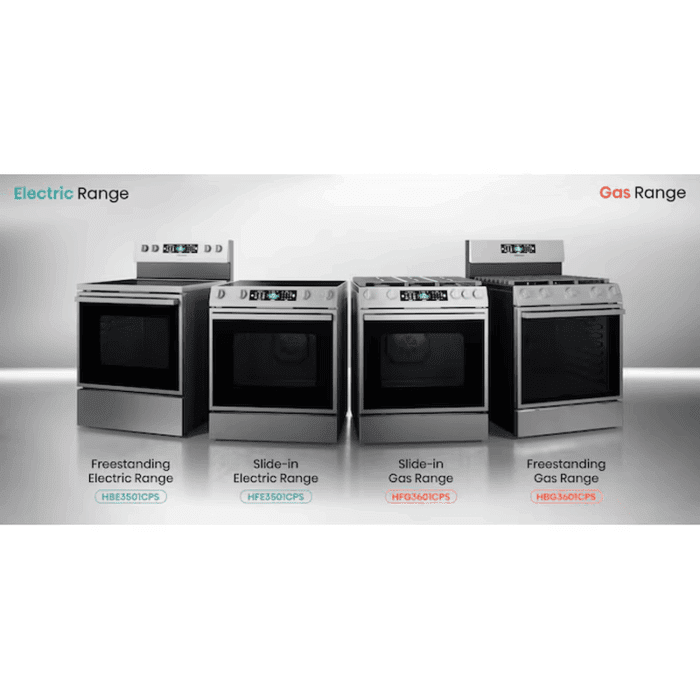 30-In Glass Top 5 Burners 5.8-Cu Ft Air Fry Convection Oven Slide-In Electric Range Stainless Steel ) - Image 12