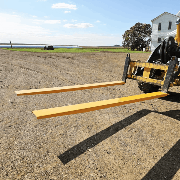 4.5In Width Forklift Extensions Fits for 4" Wide Forks, Heavy Duty Pallet Fork Extension, 72In Length, 1 Pair, Yellow - Image 2