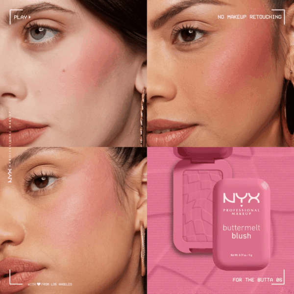 Buttermelt Powder Blush, Fade and Transfer-Resistant Blush, up to 12HR Make up Wear, Vegan Formula - for the Butta - Image 6