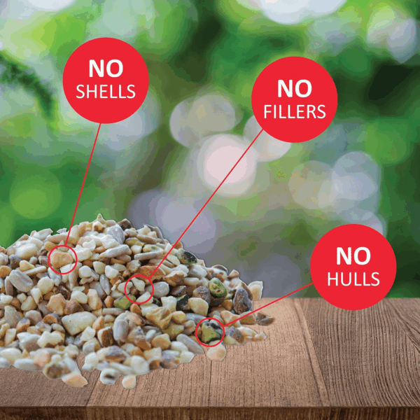 Fine Tunes Wild Bird Seed - No Waste Bird Food Mix - Attracts Bluebirds, Finches, Chickadees & More - 15 Lb. Bag - Image 3