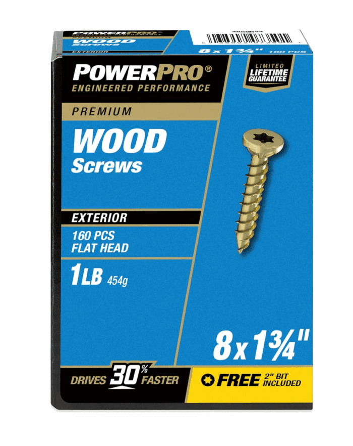 48596 Wood Screws, #8 X 1-3/4", Premium Outdoor Deck Screws, Rust Resistant, Epoxy Coated Bronze, 1Lb Box, 175 Pcs - Image 11