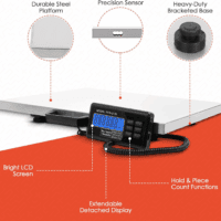 Industrial Scale, Platform Scale, Shipping Scale, Heavy Duty Scale, 400 LB, Shipping Scale for Packages, Large Scale, Postal Scale, Floor Scale, Digital Scale for Shipping, Package Weight Scale, 22X18 - Image 3