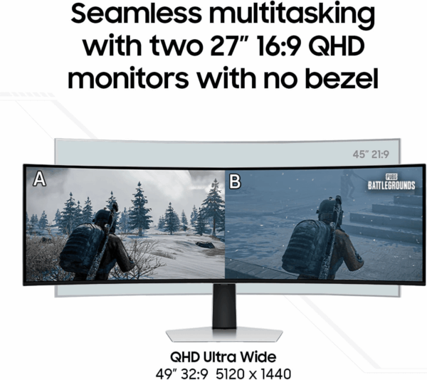 49" Odyssey QD-OLED (G93SC) Series Curved Gaming Monitor, 240Hz, 0.03Ms,Dual Qhd,Displayhdr True Black 400,AMD Freesync Premium Pro,Height Adjustable Stand,3 Year Warranty,Ls49Cg932Snxza - Image 9