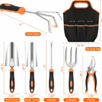 Gardening Tool Set,  Stainless Steel Heavy Duty Gardening Tool Set, with Non-Slip Rubber Grip, Storage Tote Bag, Outdoor Hand Tools, Ideal Gardening Gifts for Women - Image 2