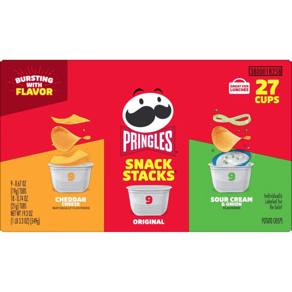 Potato Crisps Chips, On-The-Go Snacks, Snack Stacks, Variety Pack, 19.3Oz Box (27 Cups)​​ - Image 6